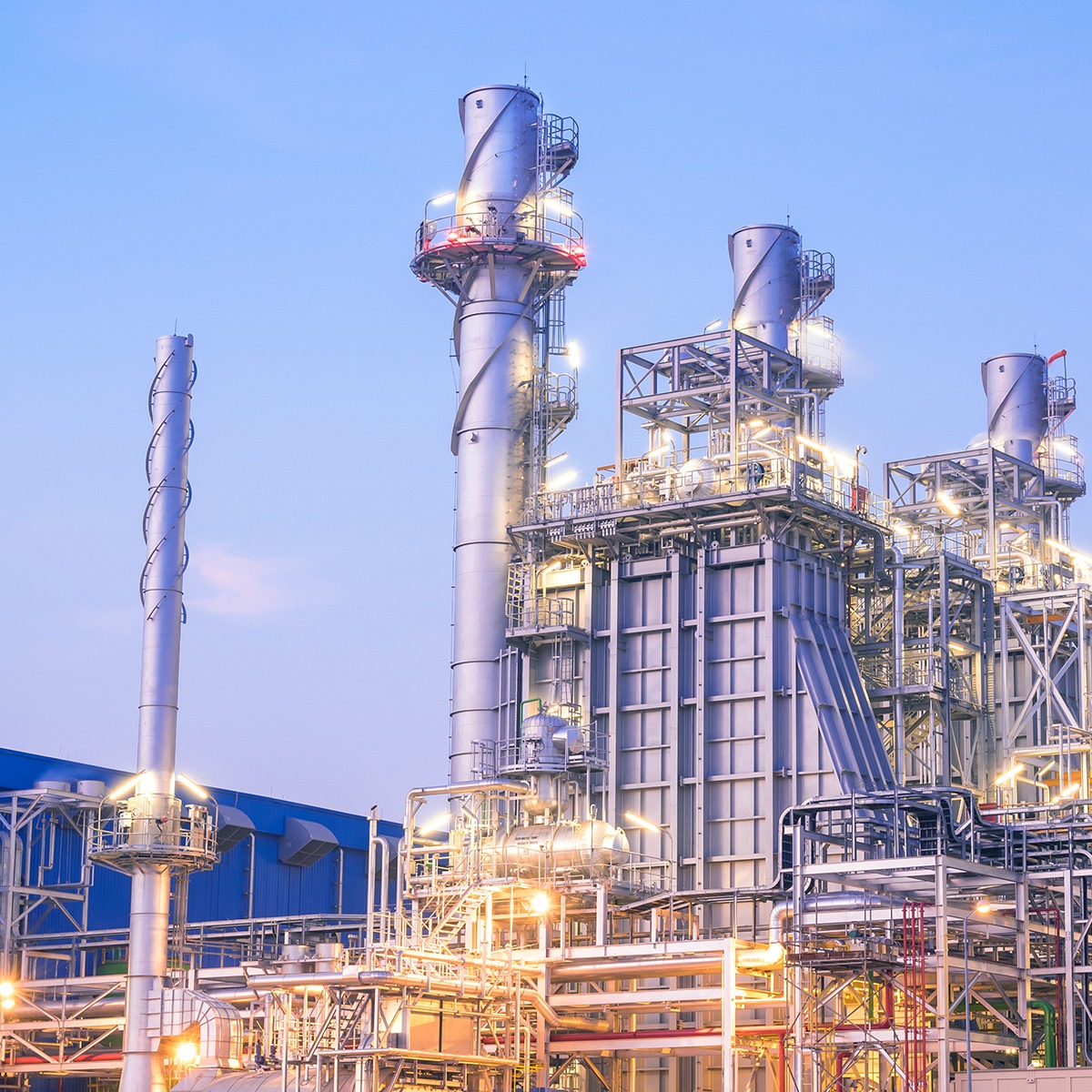Large Energy Plant with Cooling Towers